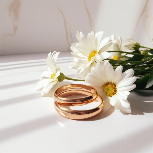 Anillos de Boda con Flores