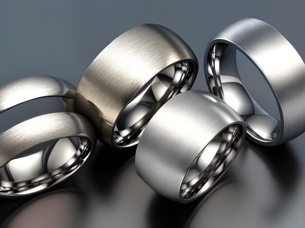 Anillos de boda realistas con alto nivel de detalle La resolución profesional HDR UHD y K garantiza una calidad excelente y una artesanía excepcional Generado por IA generativa