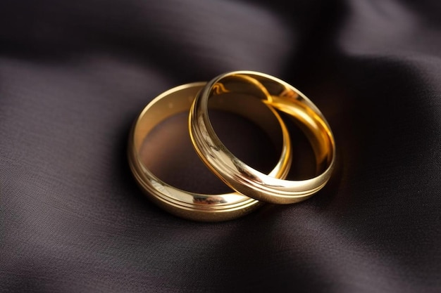 Foto anillos de bodas de oro