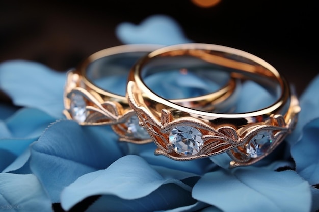 Anillos elocuentes capturan el simbolismo familiar de la esencia del amor mostrado en una fotografía de alta calidad