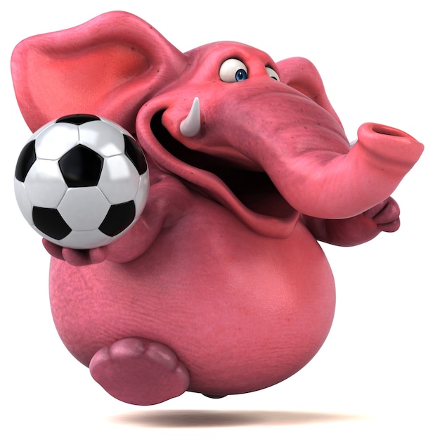 Animação de elefante rosa