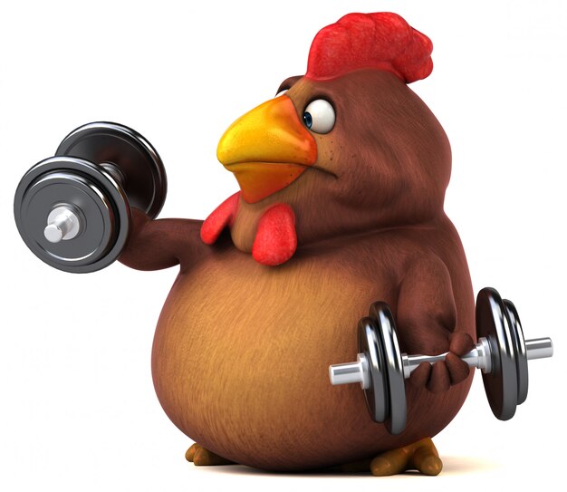 Animação de frango divertida