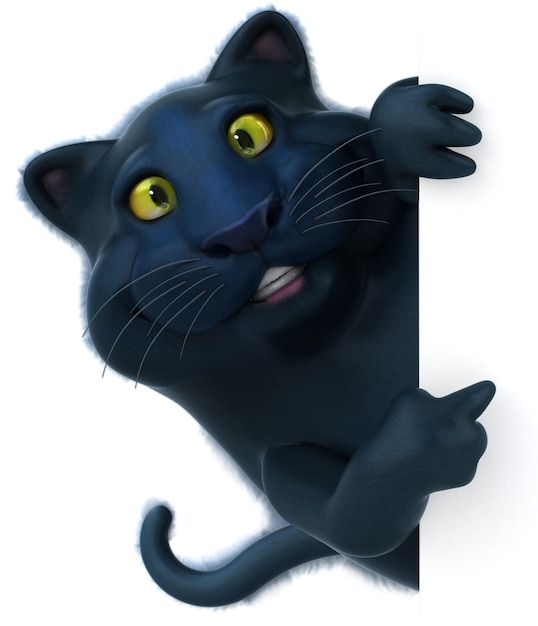 Foto animação de gato preto