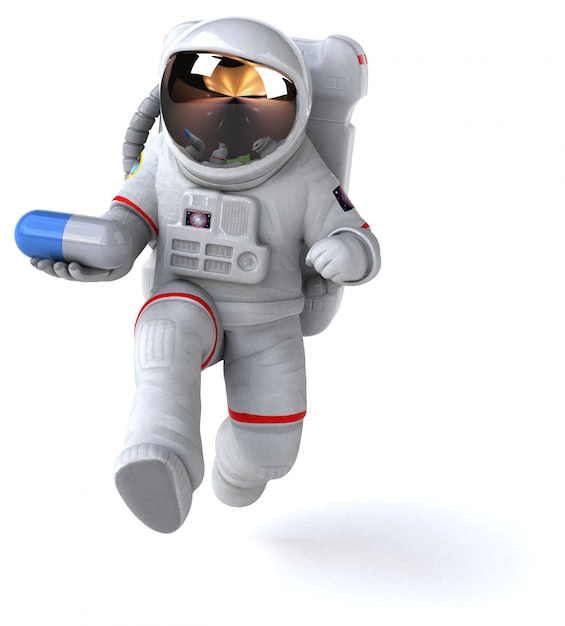 Foto animação divertida de astronauta