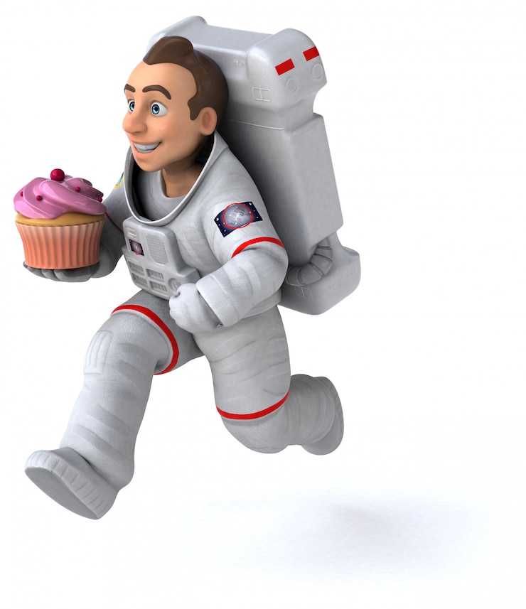 Foto animação divertida de astronauta