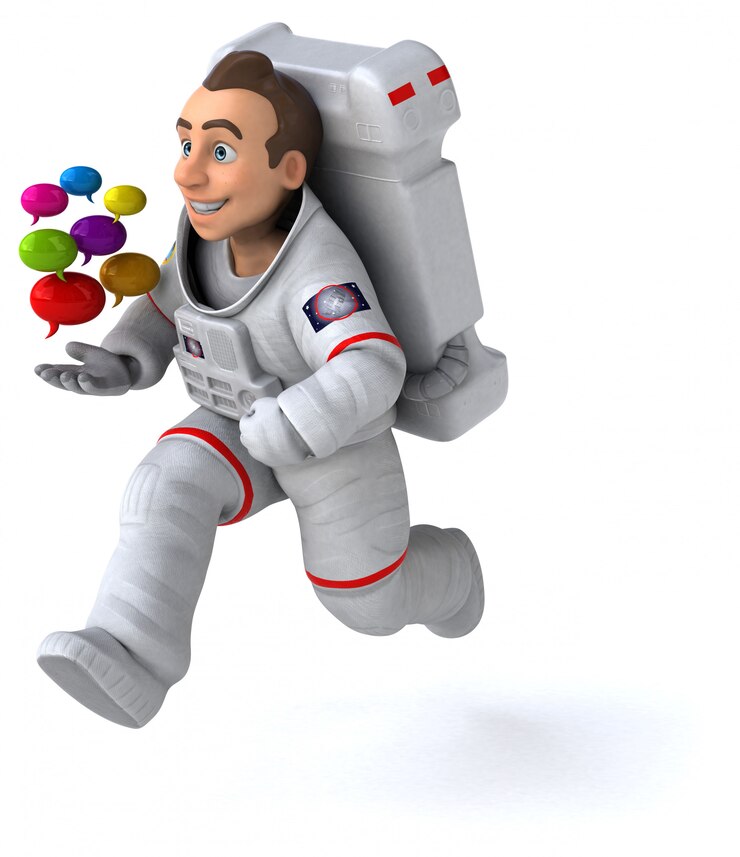Foto animação divertida de astronauta