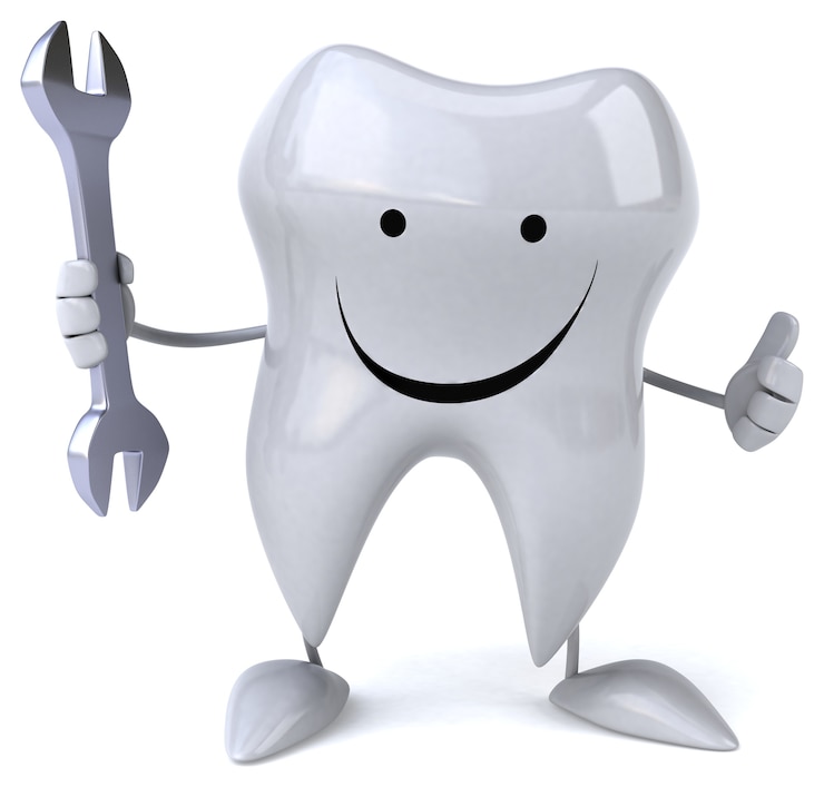 Foto animação divertida de dente