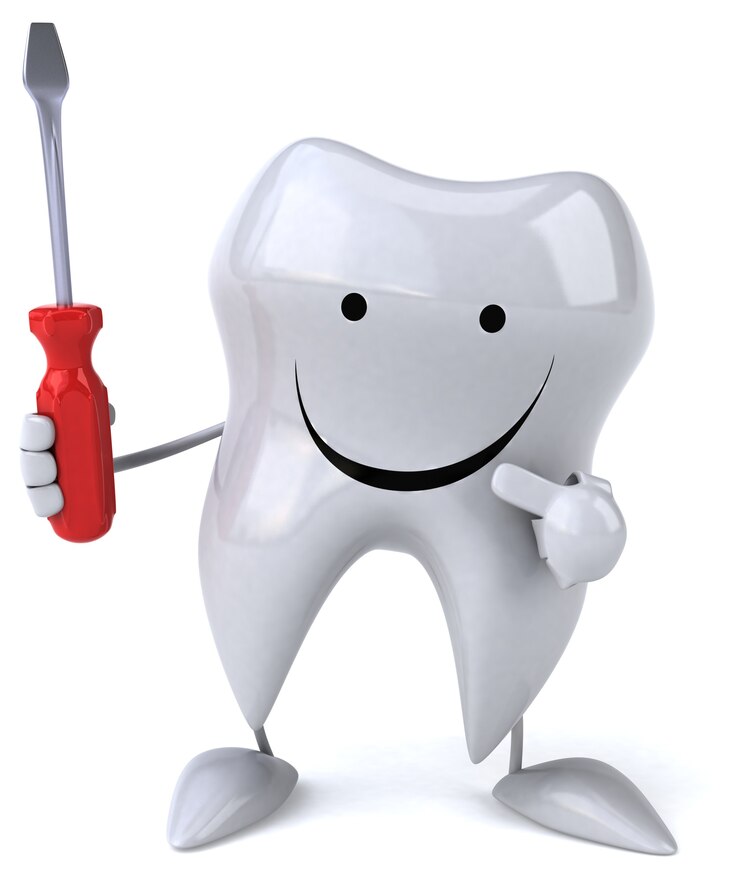Foto animação divertida de dente