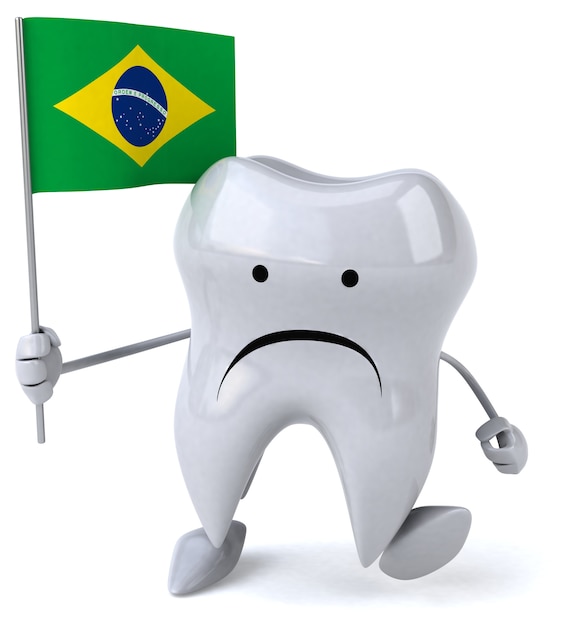 Animação divertida de dente