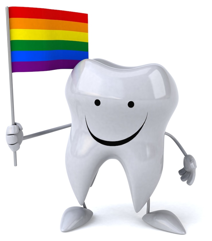 Foto animação divertida de dente