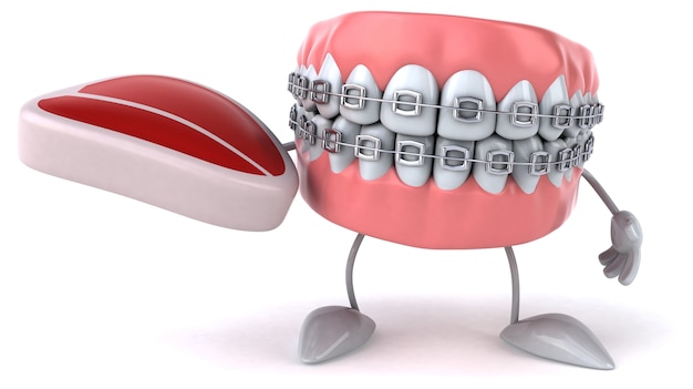 Foto animação divertida de dentes