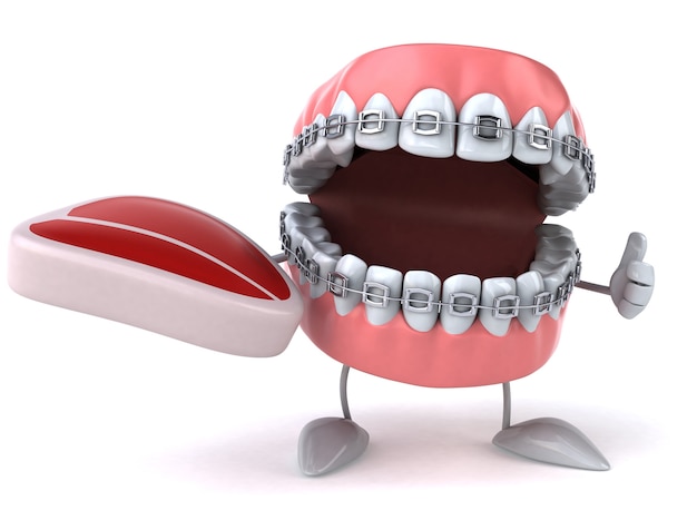 Foto animação divertida de dentes