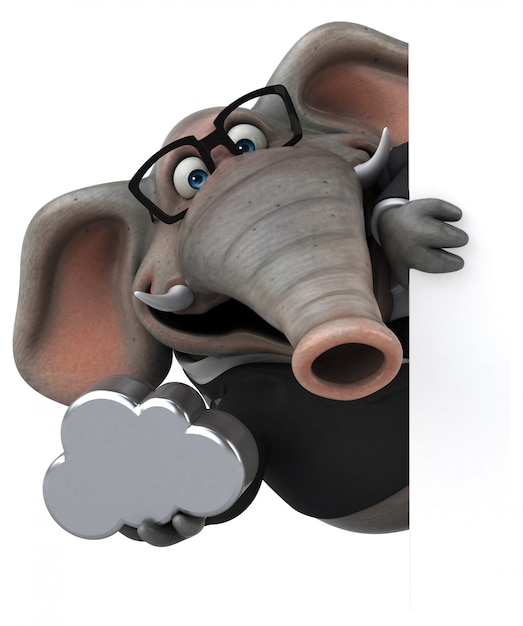 Foto animação divertida de elefante