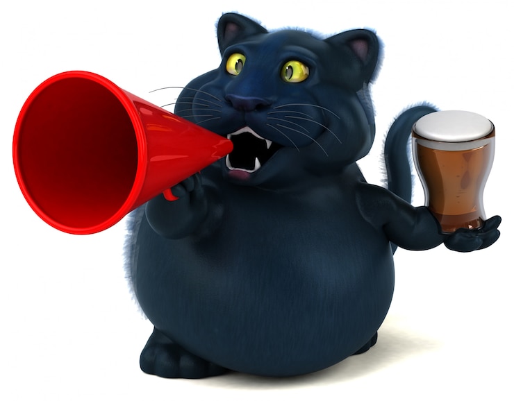 Foto animação divertida de gato