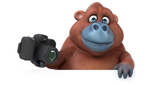 Animação divertida de orangotango