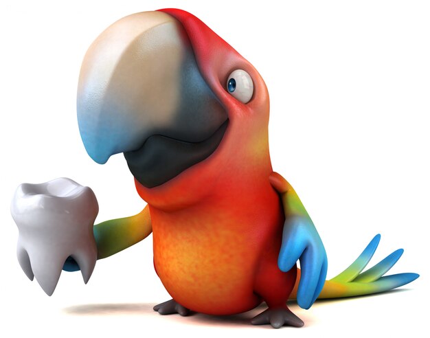 Foto animação divertida de papagaio