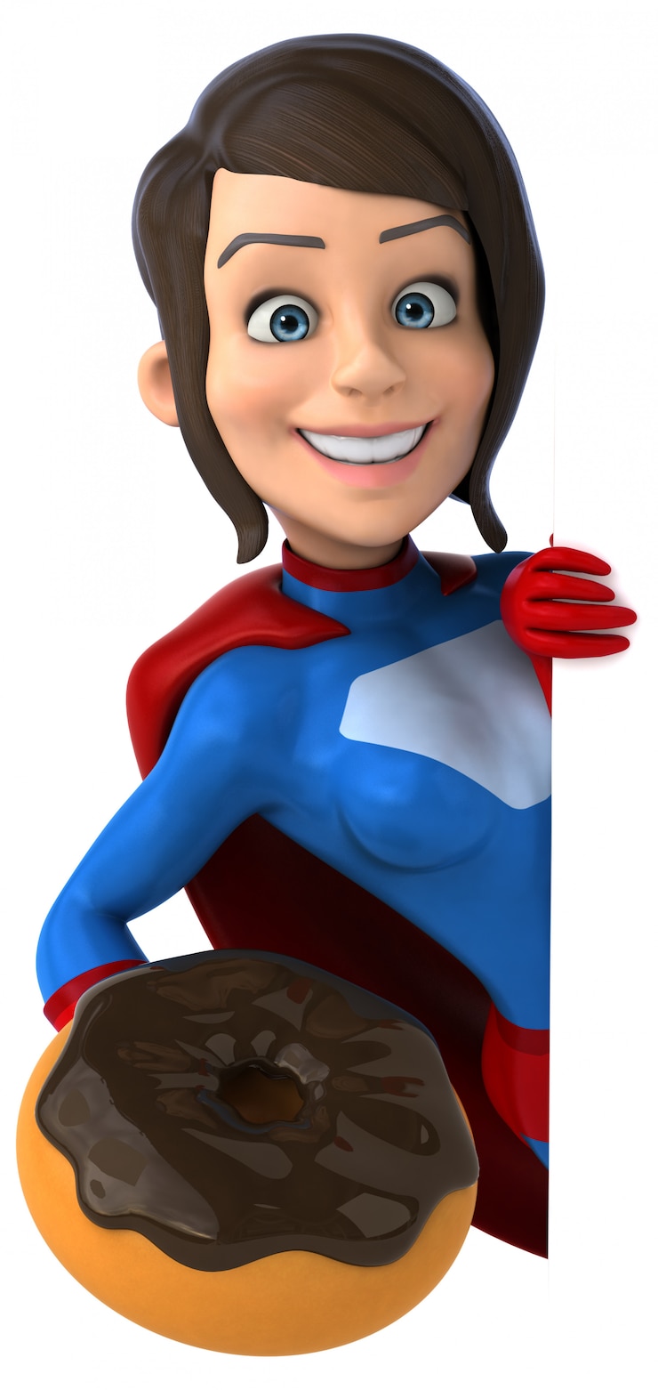 Foto animação divertida de super-heróis
