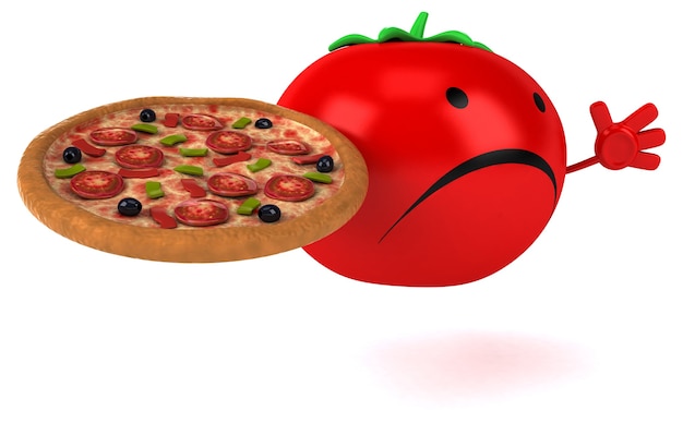 Animação divertida de tomate