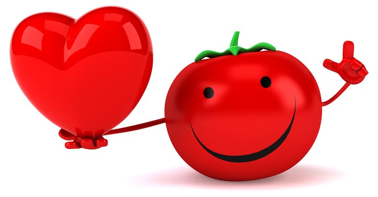 Foto animação divertida de tomate