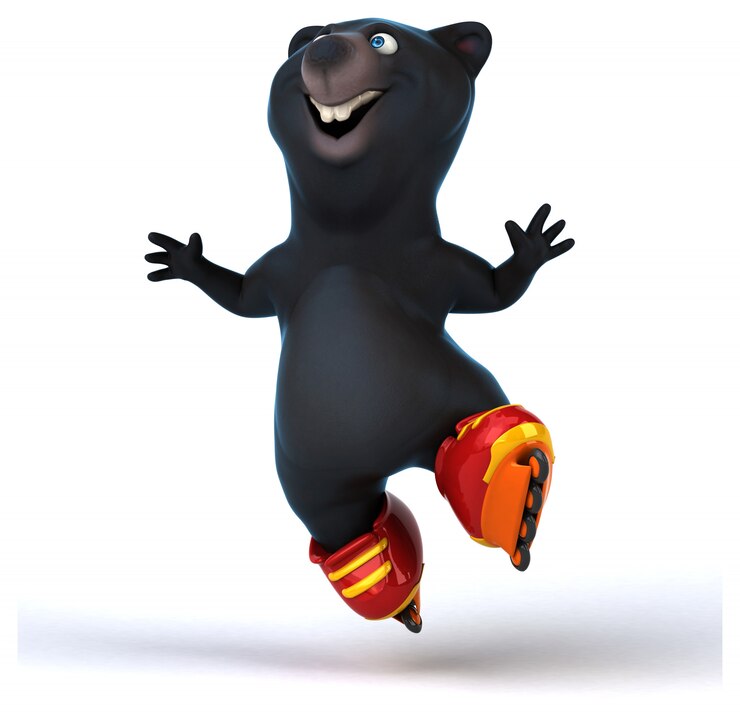 Foto animação divertida de urso