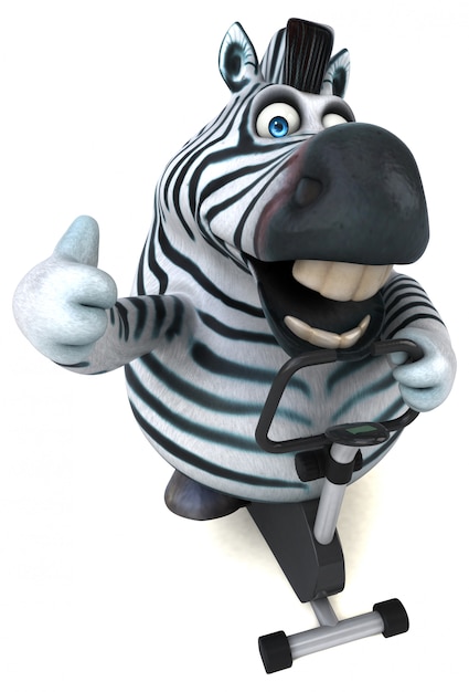 Animação divertida de zebra