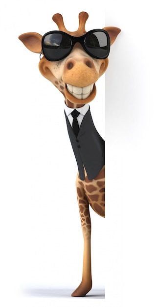 Foto animação divertida girafa