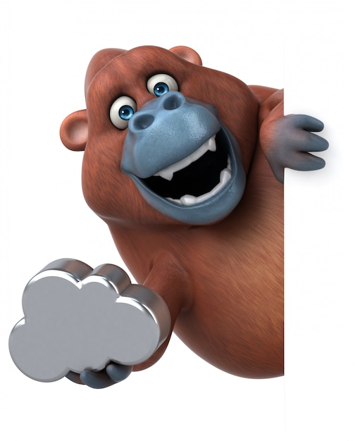 Animação divertida orangoutan