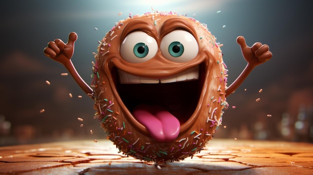 Animação do estilo Pixar Donut