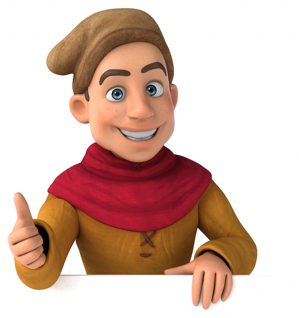 animação do homem medieval