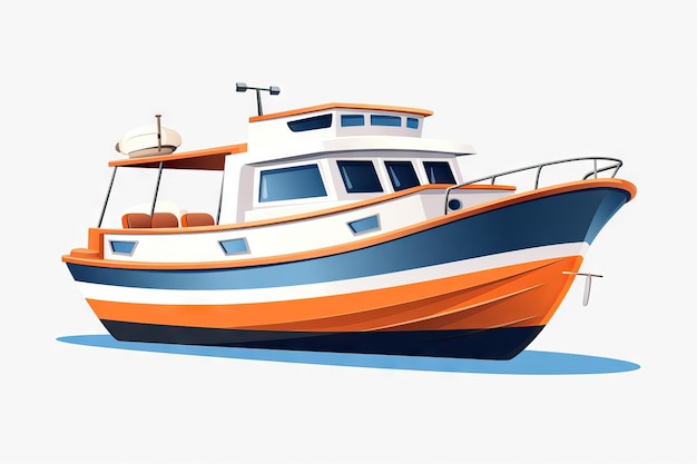 Animação minimalista de um novo barco gerado por IA