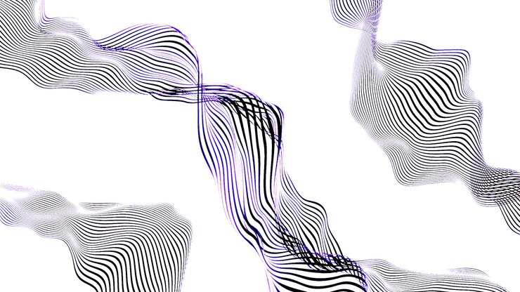 Foto animación con d rayas de líneas onduladas diseño líneas curvas se mueven en ondas de energía líneas se mueven en ondas