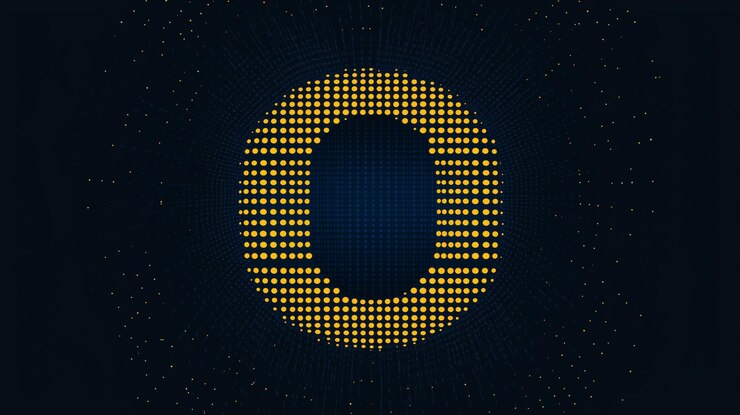 Foto animación dinámica de puntos circulares con patrones vibrantes