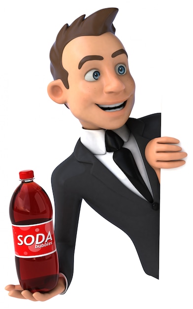 Animación divertida del empresario