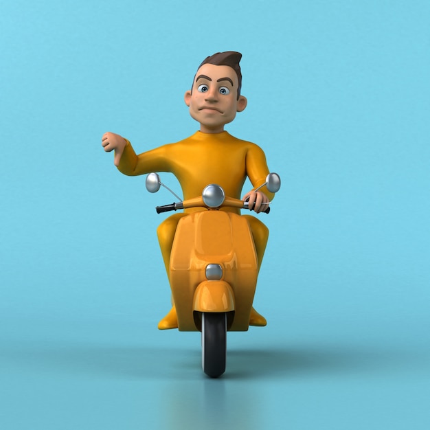 Animación divertida del hombre amarillo