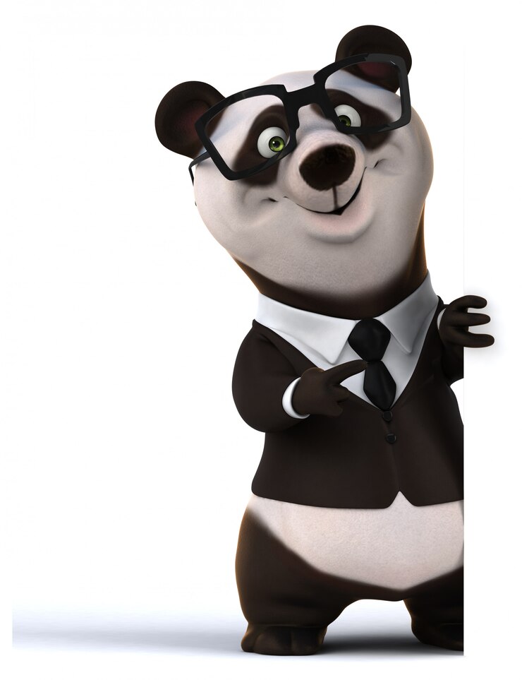 Foto animación divertida de panda