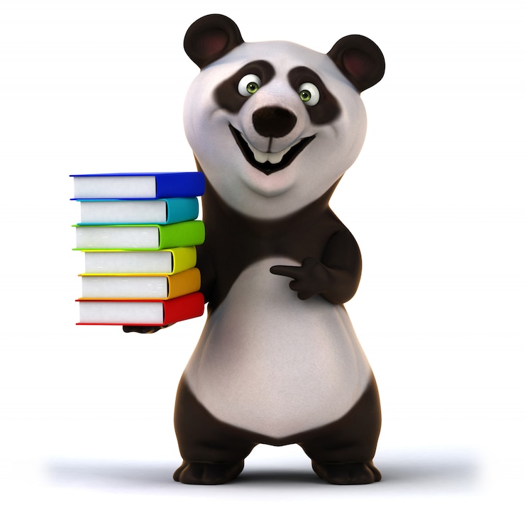 Foto animación divertida de panda
