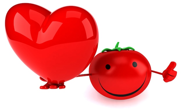 Animación divertida de tomate