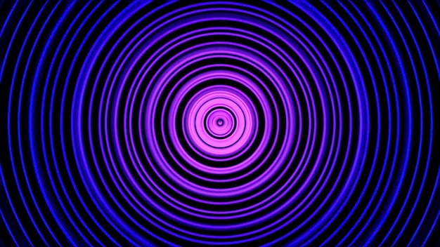 Animación en espiral hipnótica abstracta y colorida con círculos psicodélicos pulsantes con un centro colorido