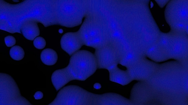 Animación con gotas líquidas en movimiento Diseño Líquido con gotas redondeadas que se mueven en ondas Líquido en movimiento sobre fondo negro