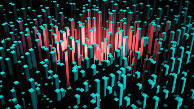 Animación moderna en bucle animación de fondo multicolor d abstracción de formas geométricas en movimiento