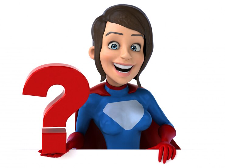 Foto la animación de la mujer superhéroe