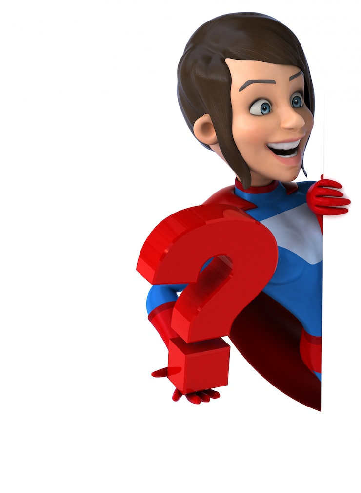 Foto la animación de la mujer superhéroe