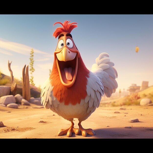 Foto animación de pollo divertida