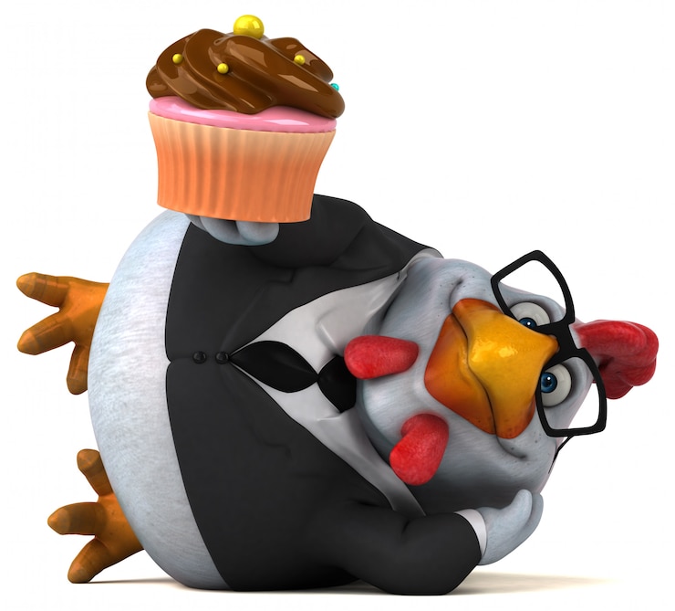 Foto animación de pollo divertida
