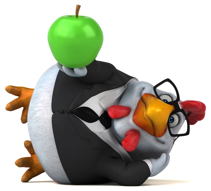 Foto animación de pollo divertida