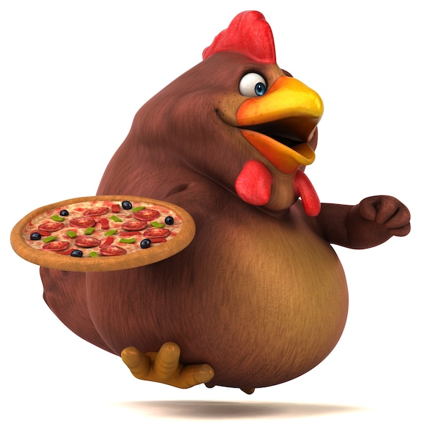 Animación de pollo divertida