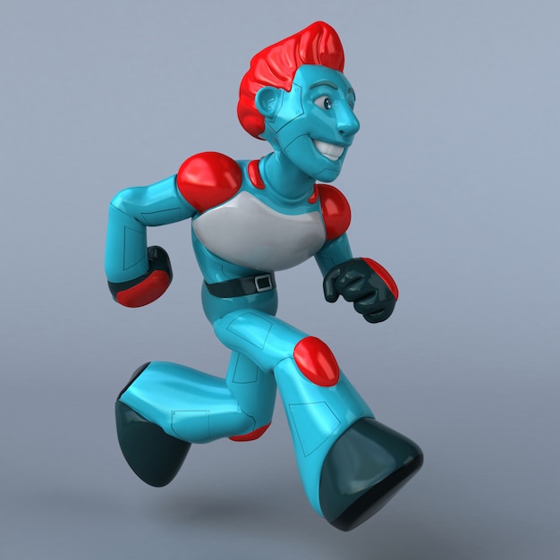 Animación robot rojo