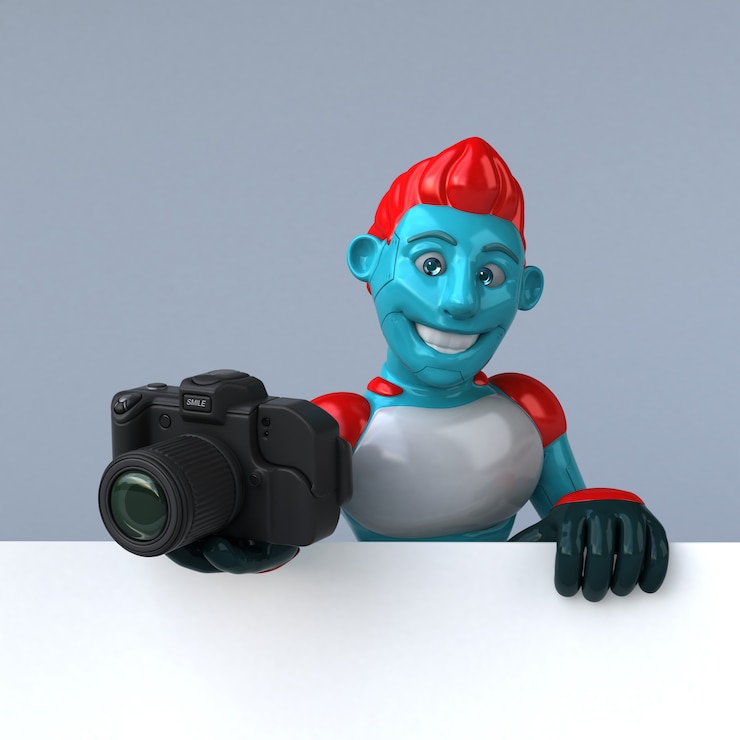 Foto animación robot rojo