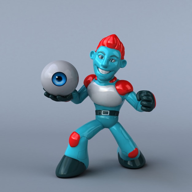 Animación robot rojo