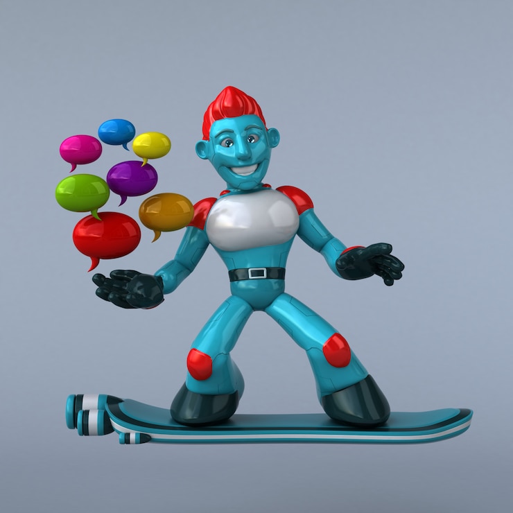 Foto animación robot rojo